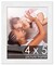 4x5 Solid Wood Picture Frame with UV-Resistant Acrylic & Acid-Free Backing, Available in 6 Finishes: Matte Black, Matte White, Metallic Bronze, Silver, Natural Wood Grain & Mahogany